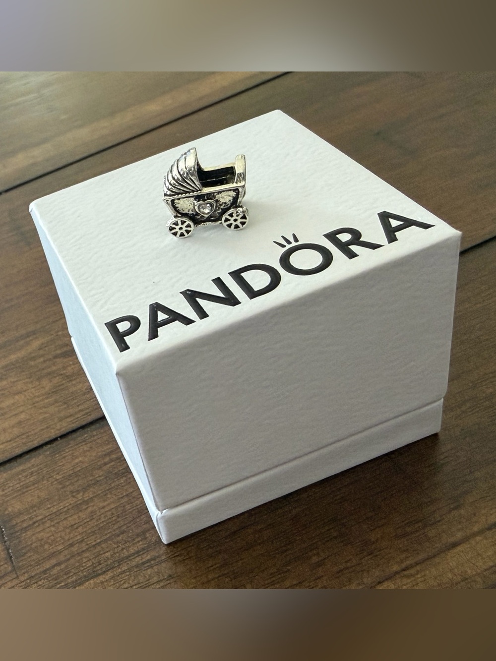 Pandora Authentic Charm BABY CARRIAGE Imprint S925 ALE Jewelry COLLECTOR Nice!